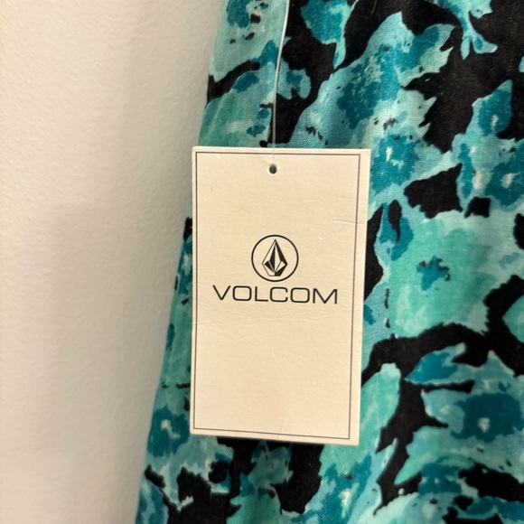 Volcom NWT Floral Pleated Mini Skirt Zip Womens Preppy Feminine Size Large - Picture 5 of 8